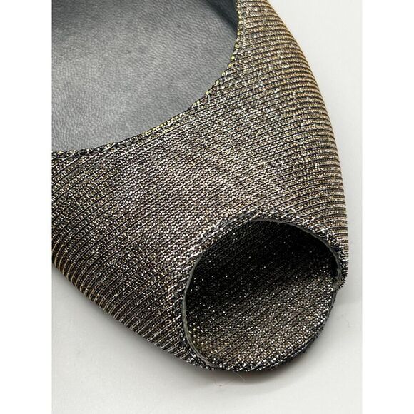 Stuart Weitzman Womens Peep Toe Slingbacks Pumps Gold Copper Size 8.5 Medium - Picture 6 of 8